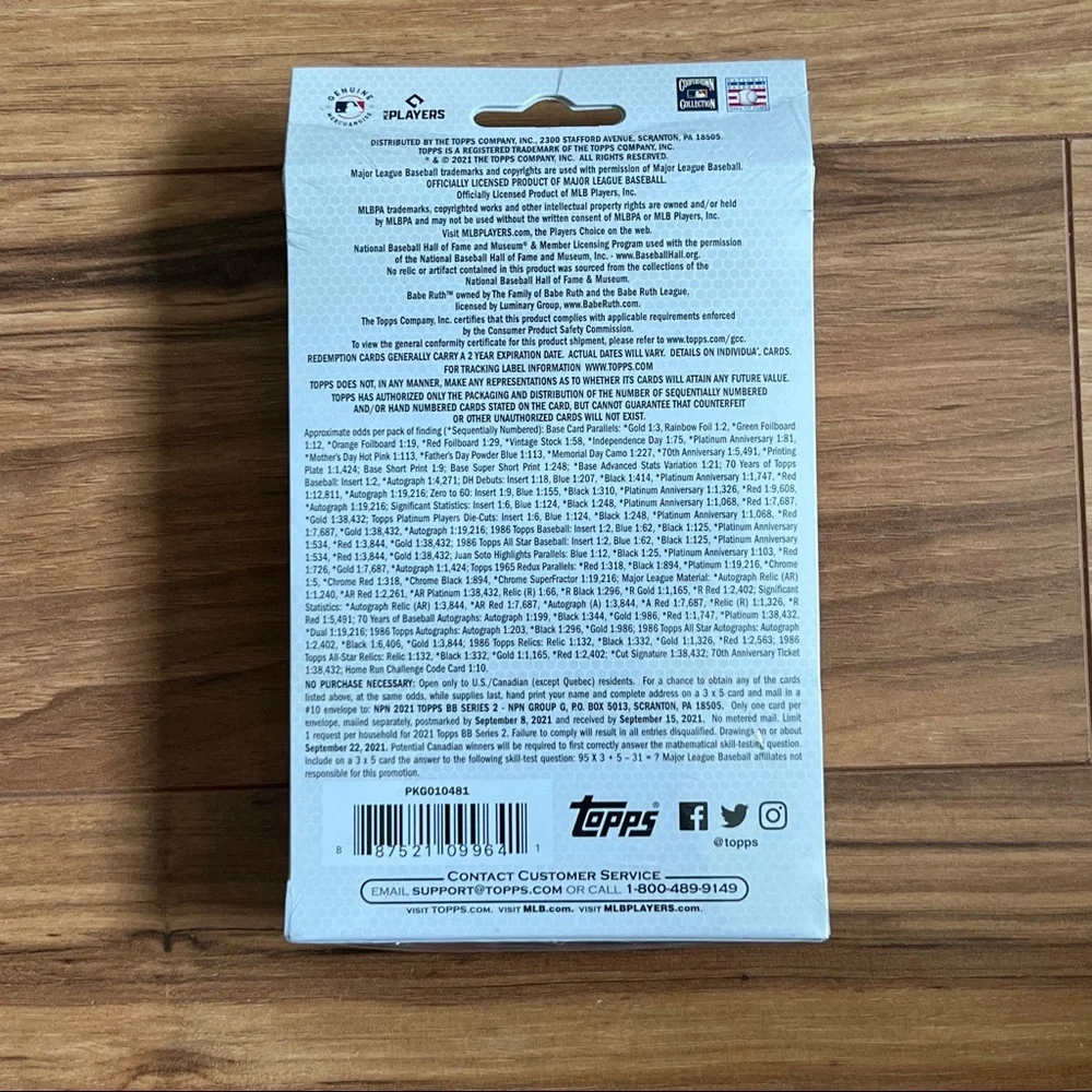 2021 Topps MLB Series 2 Baseball TARGET EXCLUSIVE Hanger Box LOT of 2 SEALED NEW - Picture 3 of 4